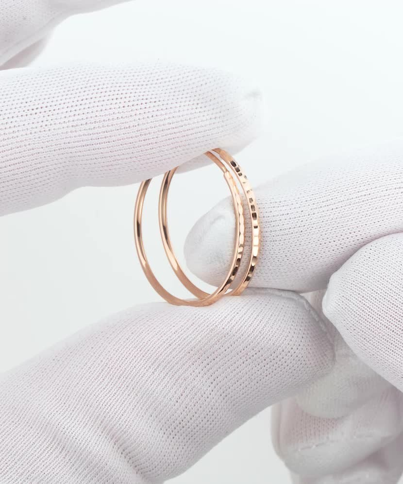 Gold engraved hoop earrings 17mm