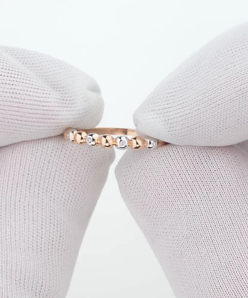 Золотое кольцо с цирконами