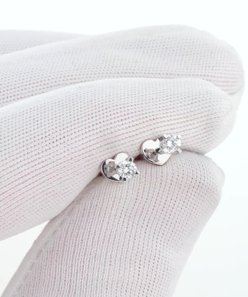 Серьги из белого золота с бриллиантами Серьги из белого золота с бриллиантами