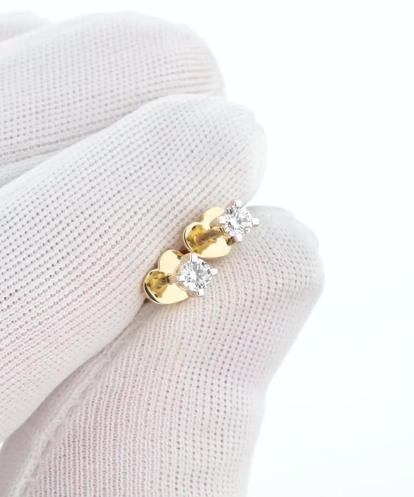 Серьги из золота с бриллиантами Серьги из золота с бриллиантами