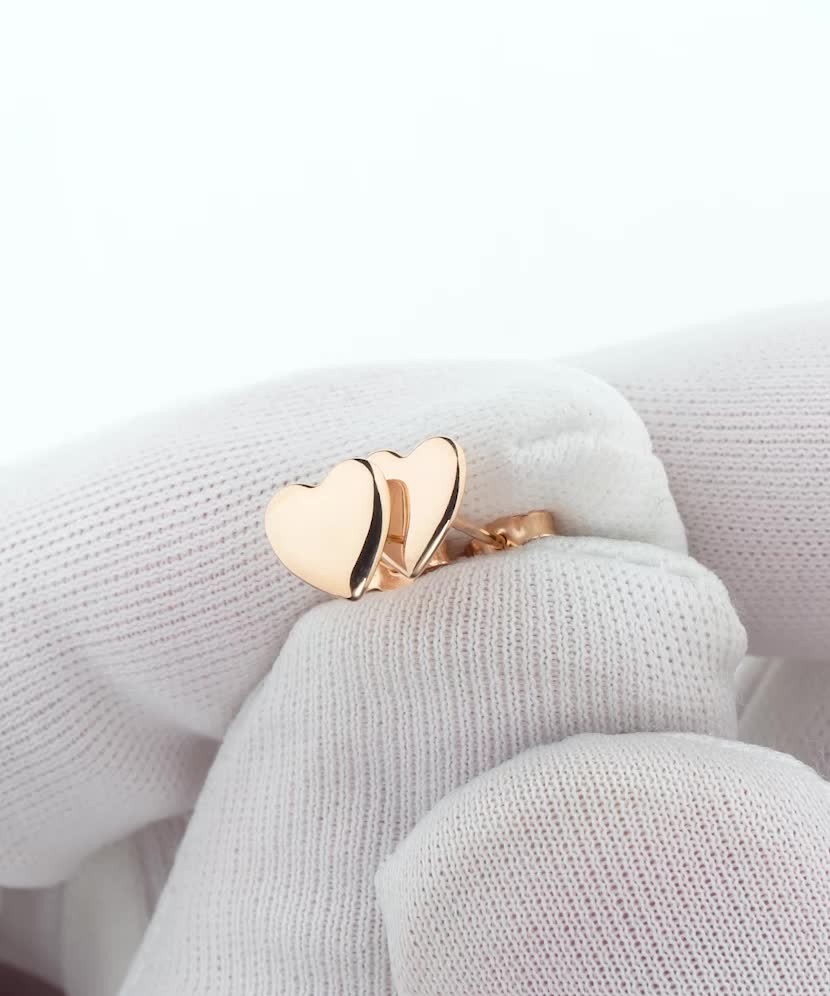 Gold earrings "heart"