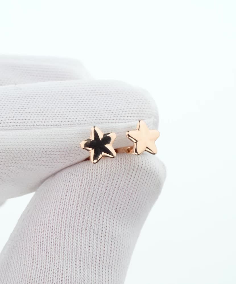 Gold earrings "Star"