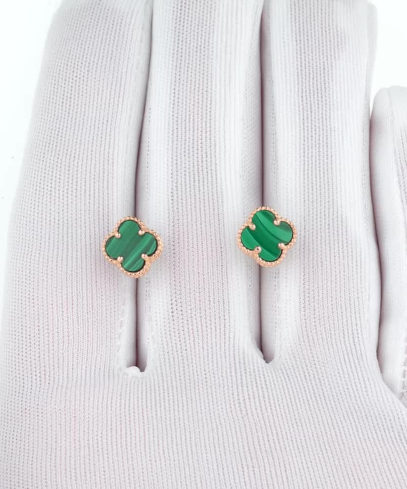 Gold earrings with enamel Gold earrings with enamel