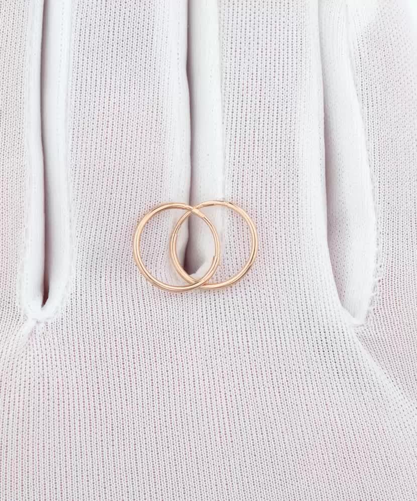Gold hoop earrings 12mm