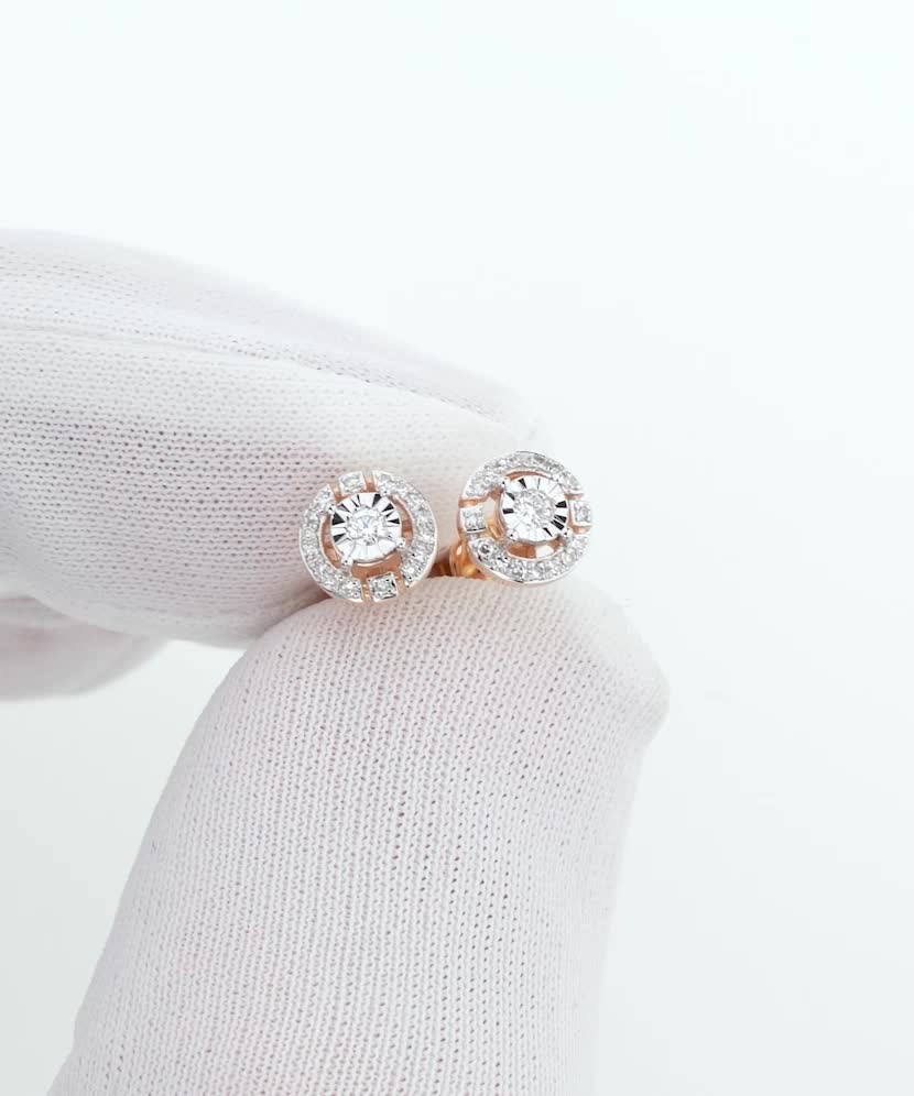 Золотые серьги с алмазами