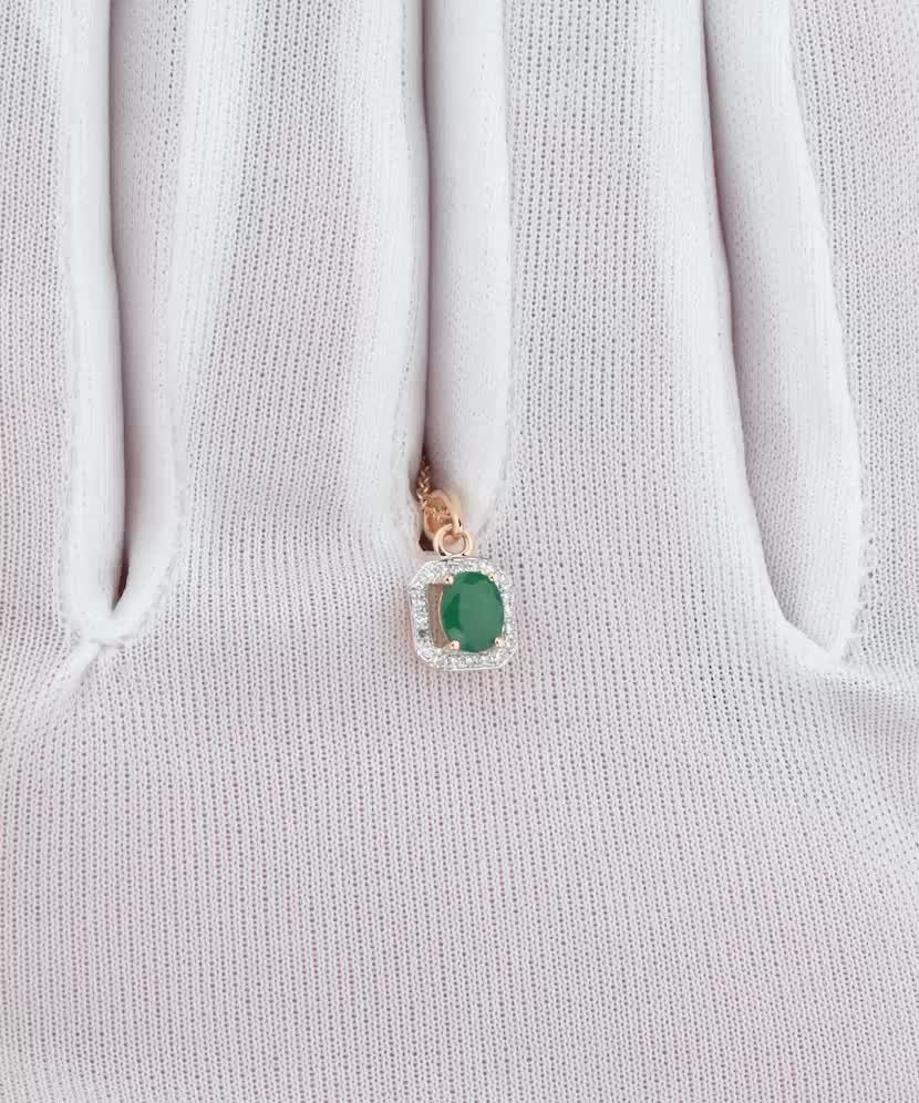 Золотой подвеска с изумрудом и бриллиантами