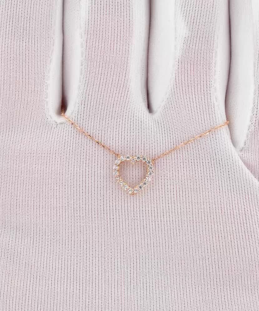 Золотая цепочка с подвеской из циркона "Сердце"