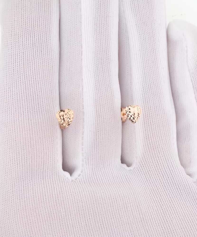 Gold earrings "heart"
