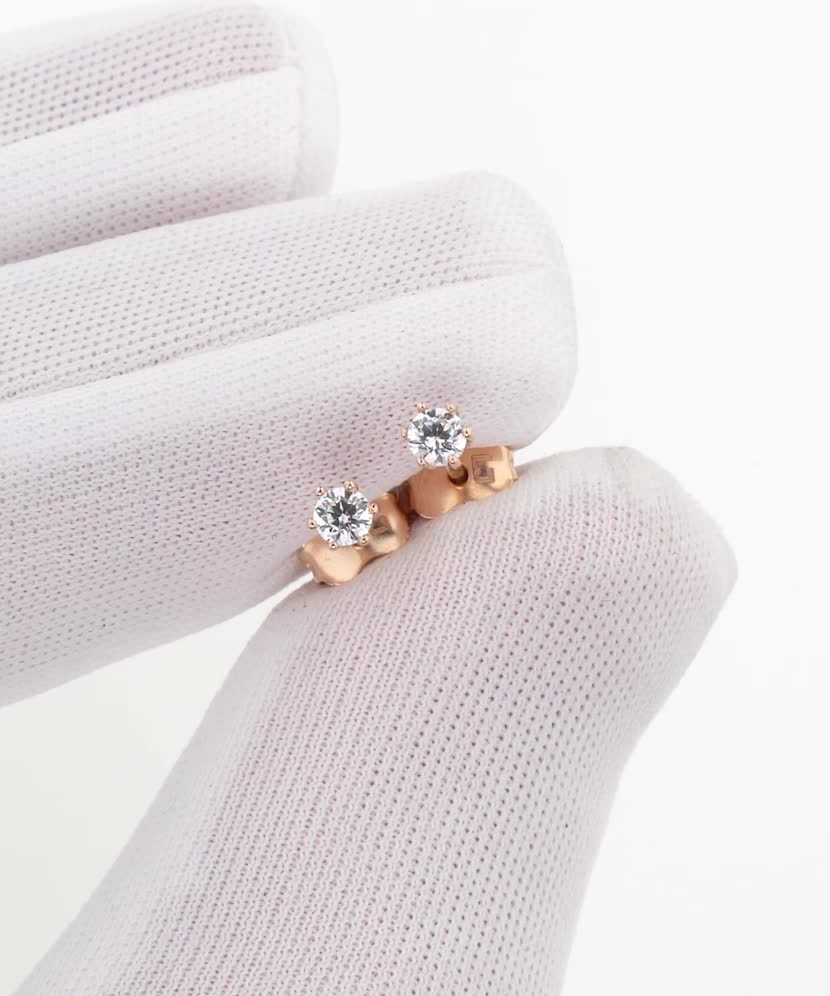 Золотые серьги с цирконами Золотые серьги с цирконами