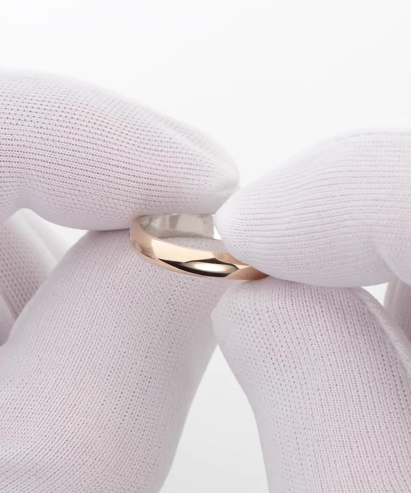 Обручальное серебряное кольцо с золотой пластиной Обручальное серебряное кольцо с золотой пластиной