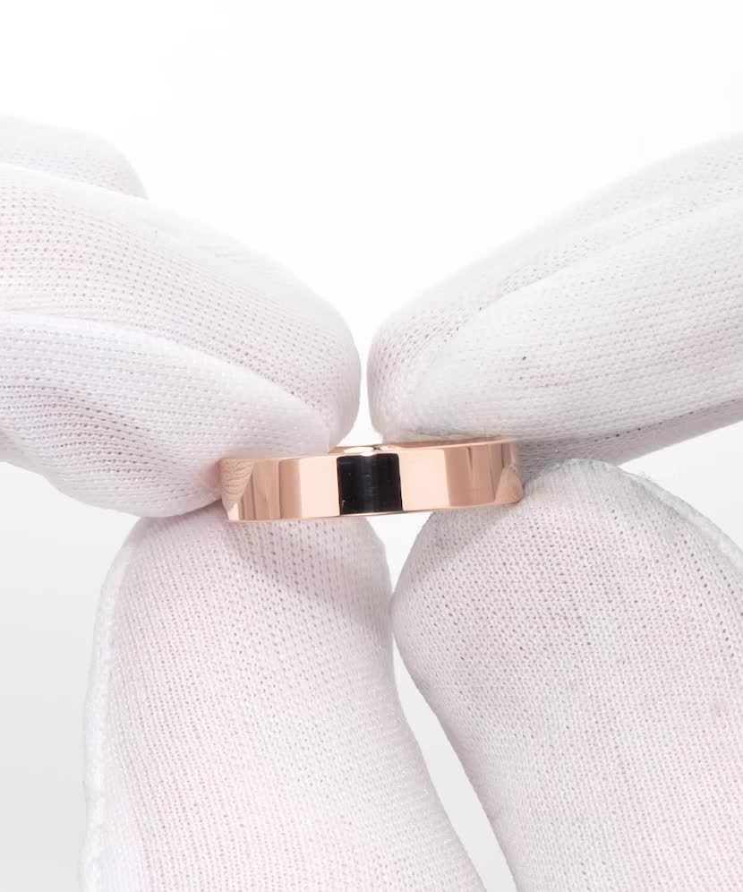 Gold wedding ring 4mm with comfort