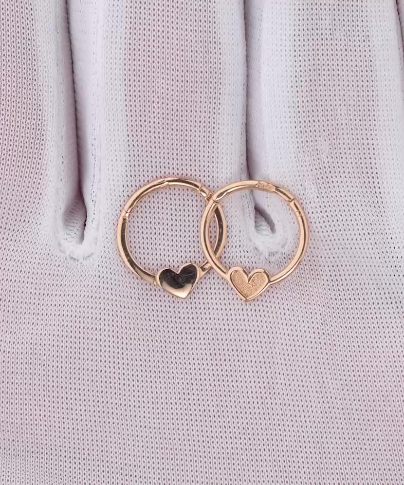 Gold hoop earrings 13mm