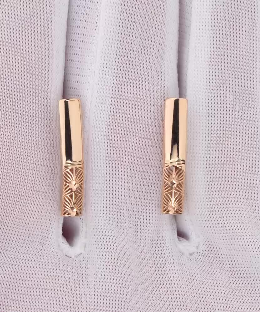 Золотые серьги Дубль