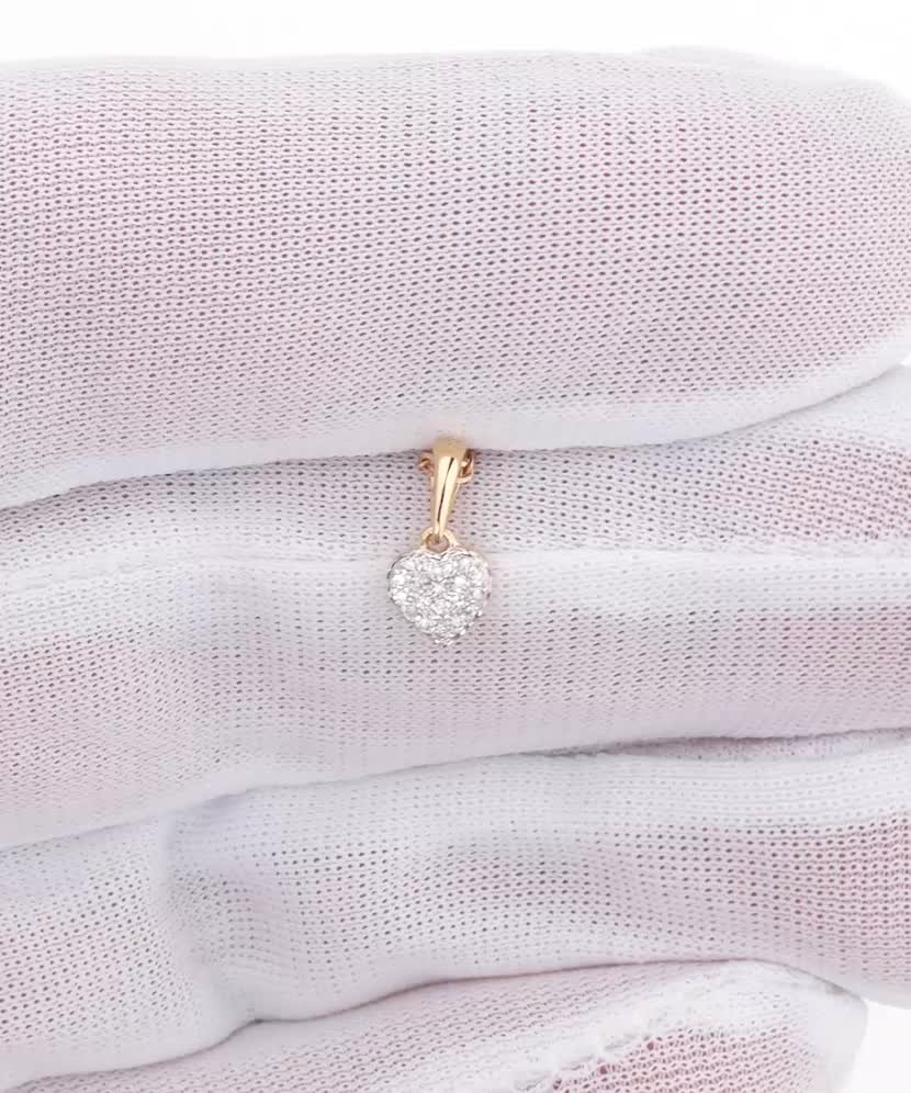 Подвеска из желтого золота с бриллиантами Подвеска из желтого золота с бриллиантами