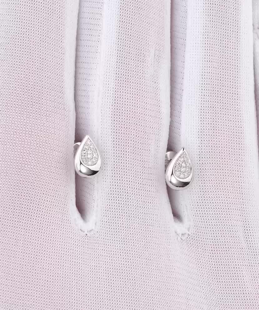 Серьги из белого золота с бриллиантами Серьги из белого золота с бриллиантами