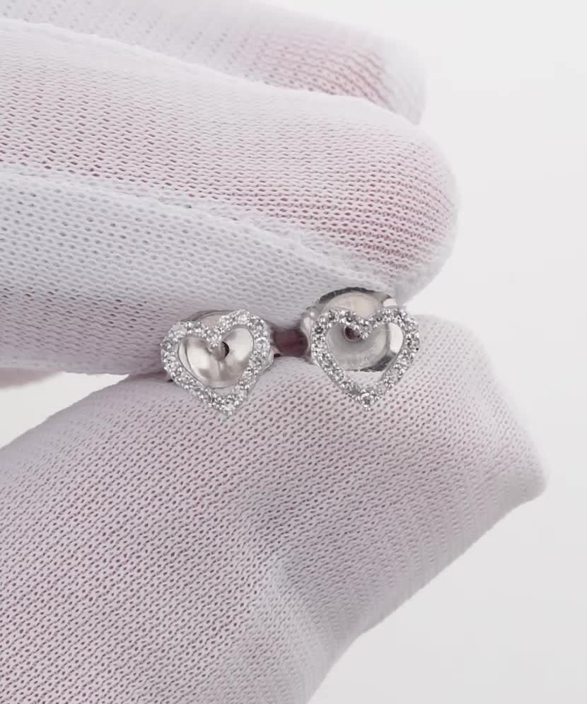 Серьги из белого золота с бриллиантами Серьги из белого золота с бриллиантами