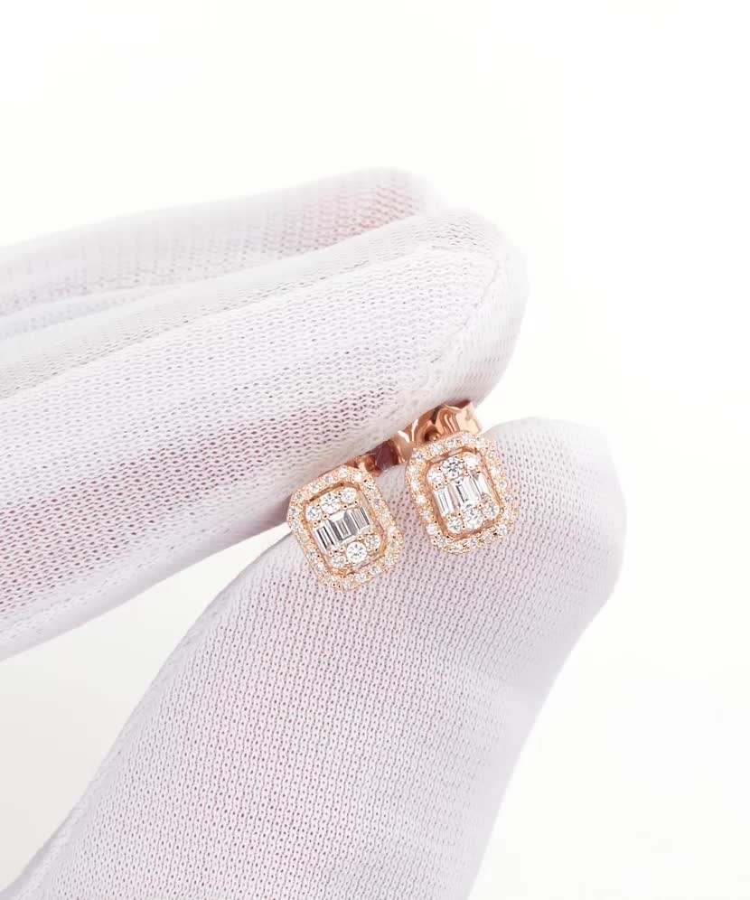 Золотые серьги с алмазами Золотые серьги с алмазами