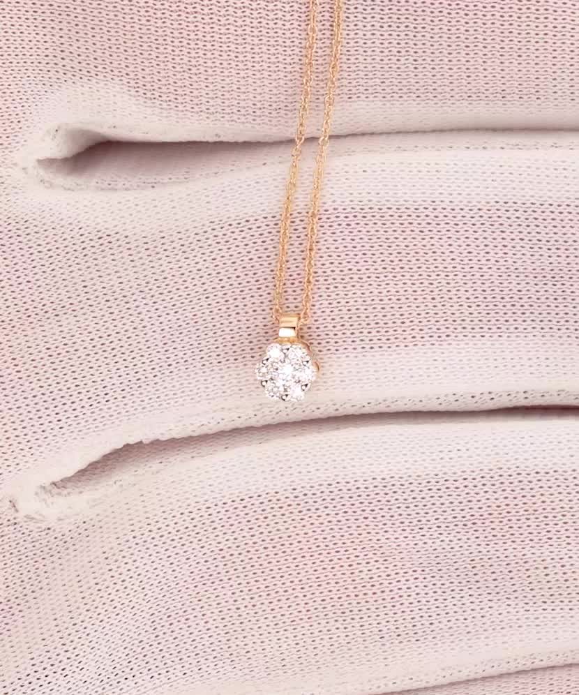 Золотая цепочка с бриллиантовым подвеской