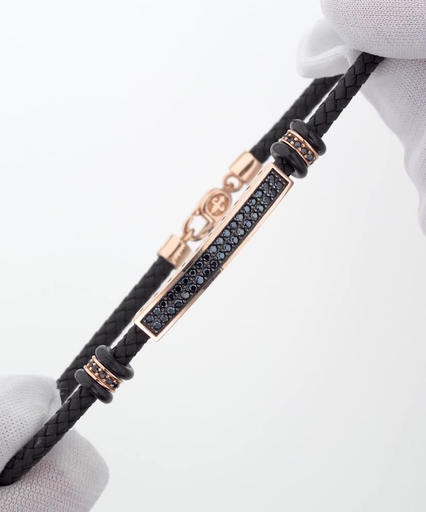 Золотой браслет с цирконами