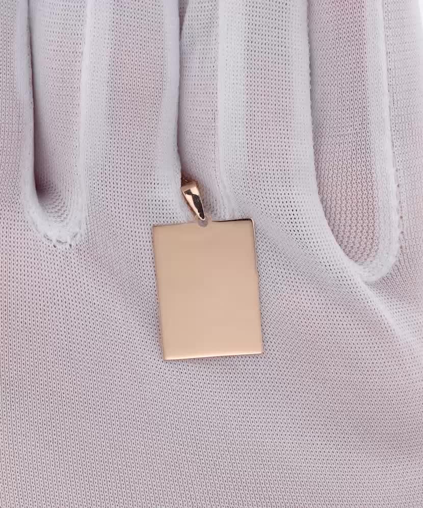 Gold pendant "plate"