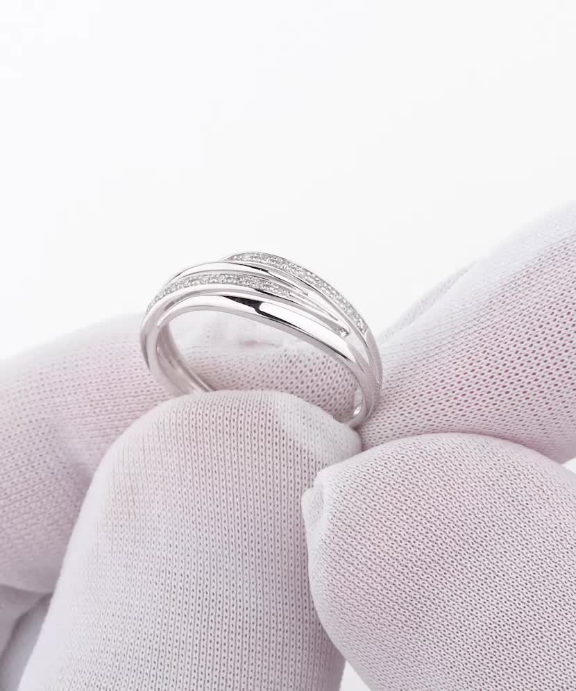 White gold ring with diamonds White gold ring with diamonds