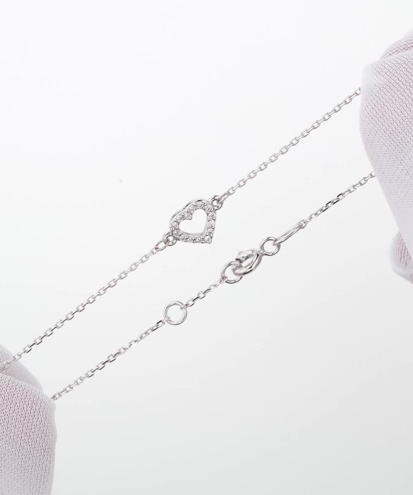 White gold bracelet with diamonds "Heart" White gold bracelet with diamonds "Heart"