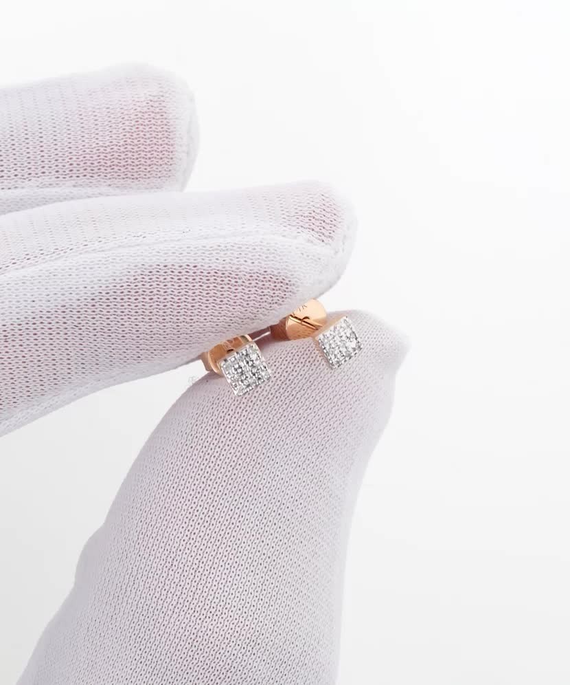 Золотые серьги с алмазами