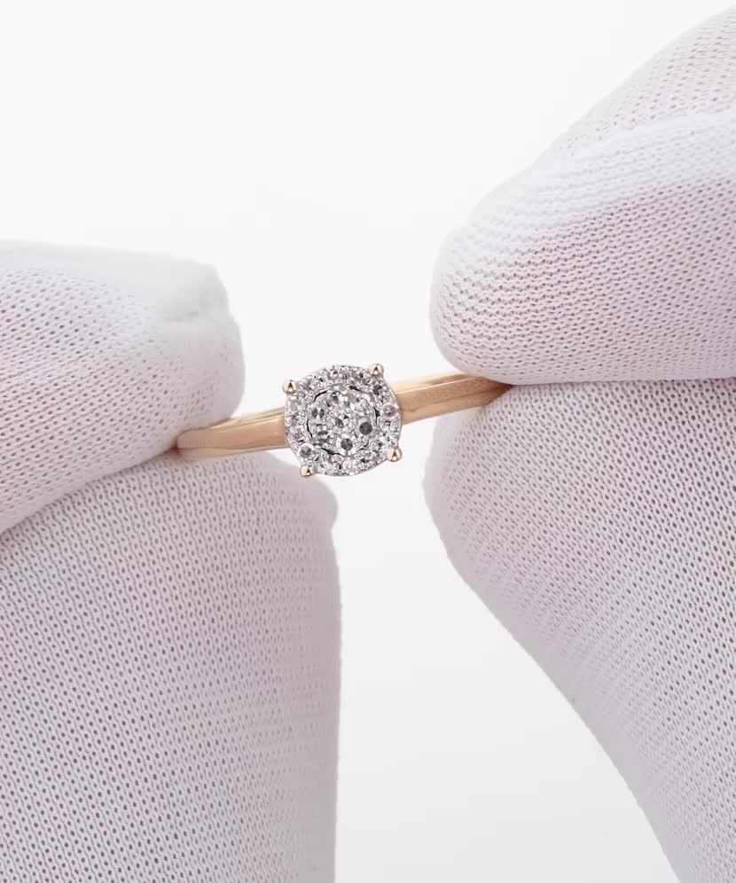 Yellow Gold ring with diamonds