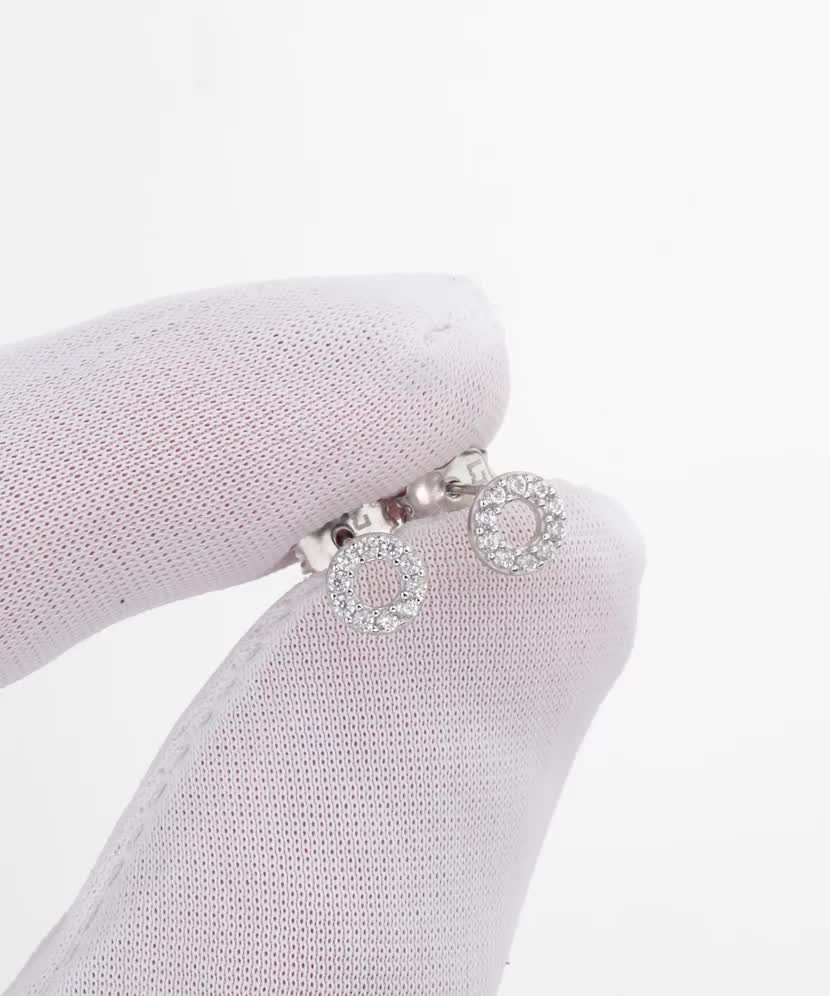 Золотые серьги с цирконами