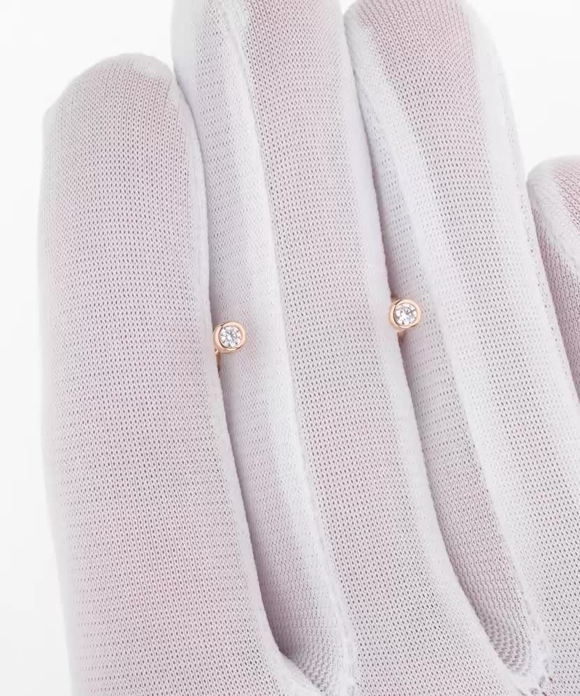 Золотые серьги с цирконами