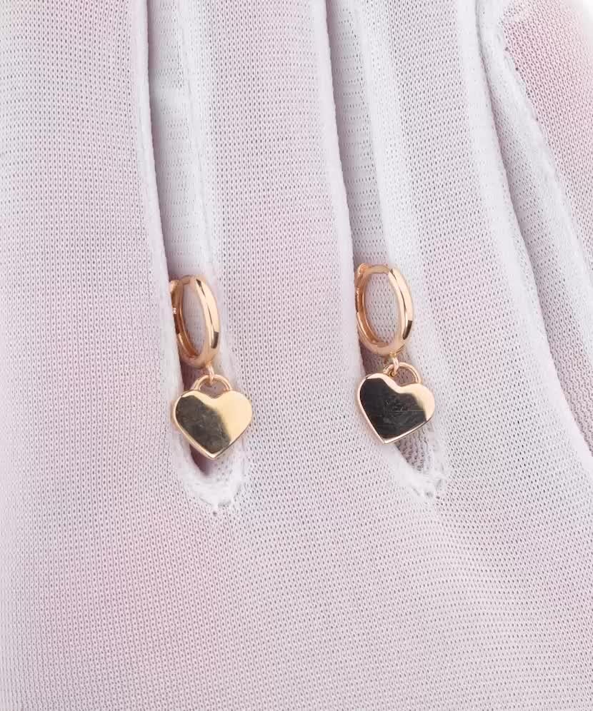 Gold earrings "hearts"