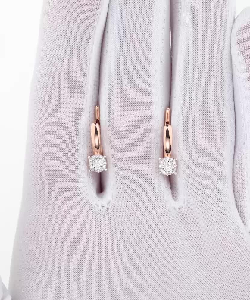 Золотые серьги с алмазами