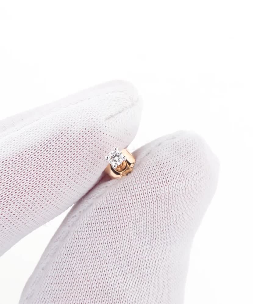 Золотые серьги с бриллиантами