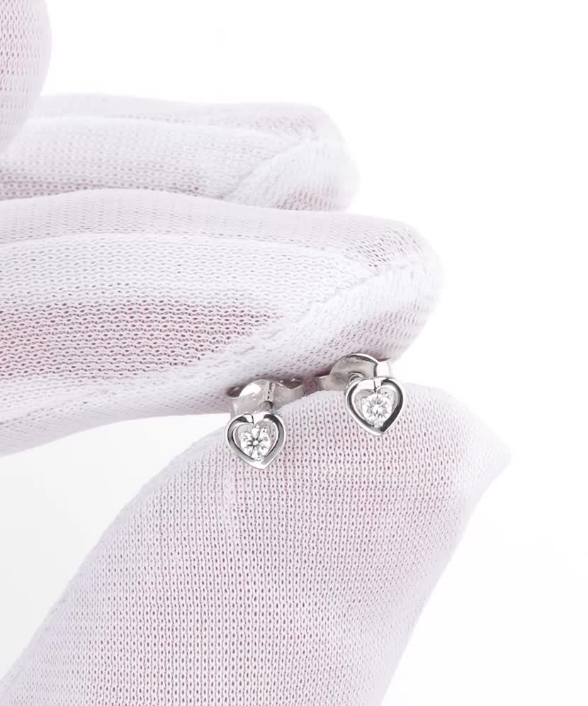 Серьги из белого золота с бриллиантами