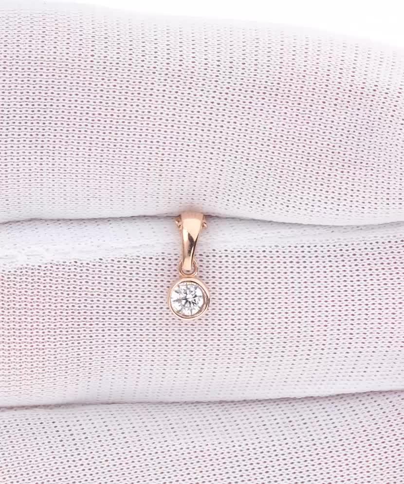 Золотой подвеска с цирконом