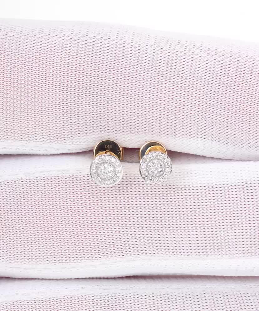 Yellow Gold earrings with diamonds