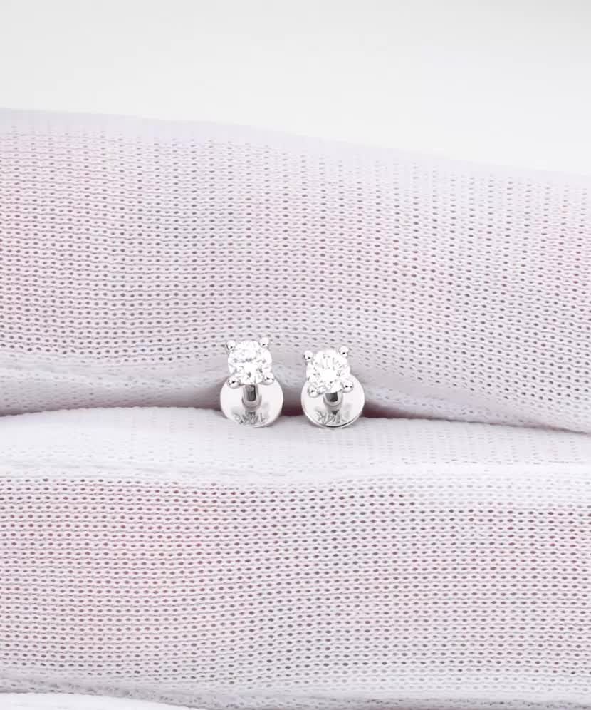 White gold earrings with diamonds