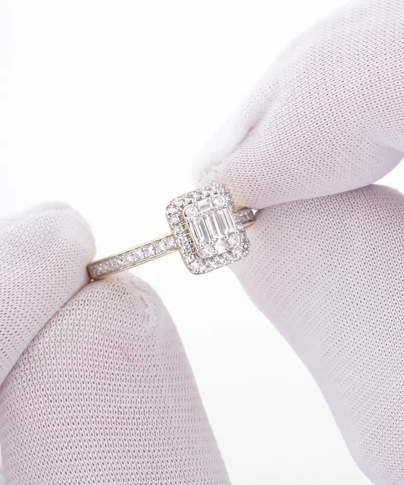 Yellow Gold ring with diamonds