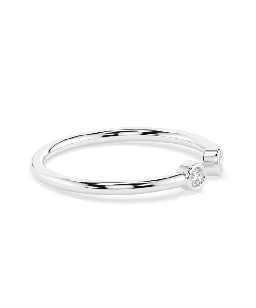 White gold ring with diamonds