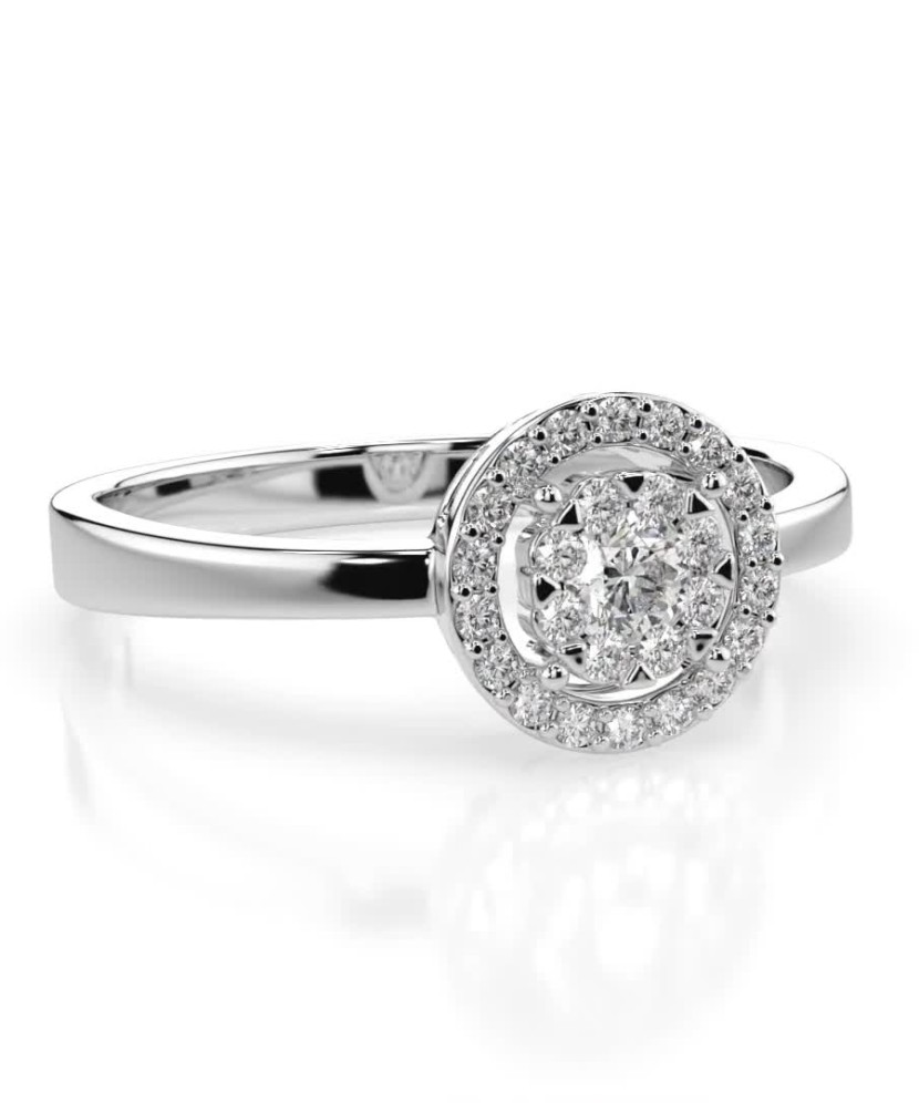 White gold ring with diamonds