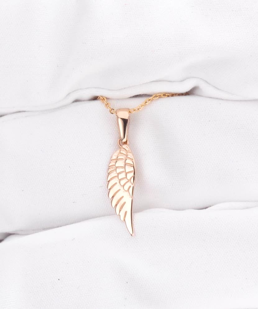Gold pendant "Angel Wing"