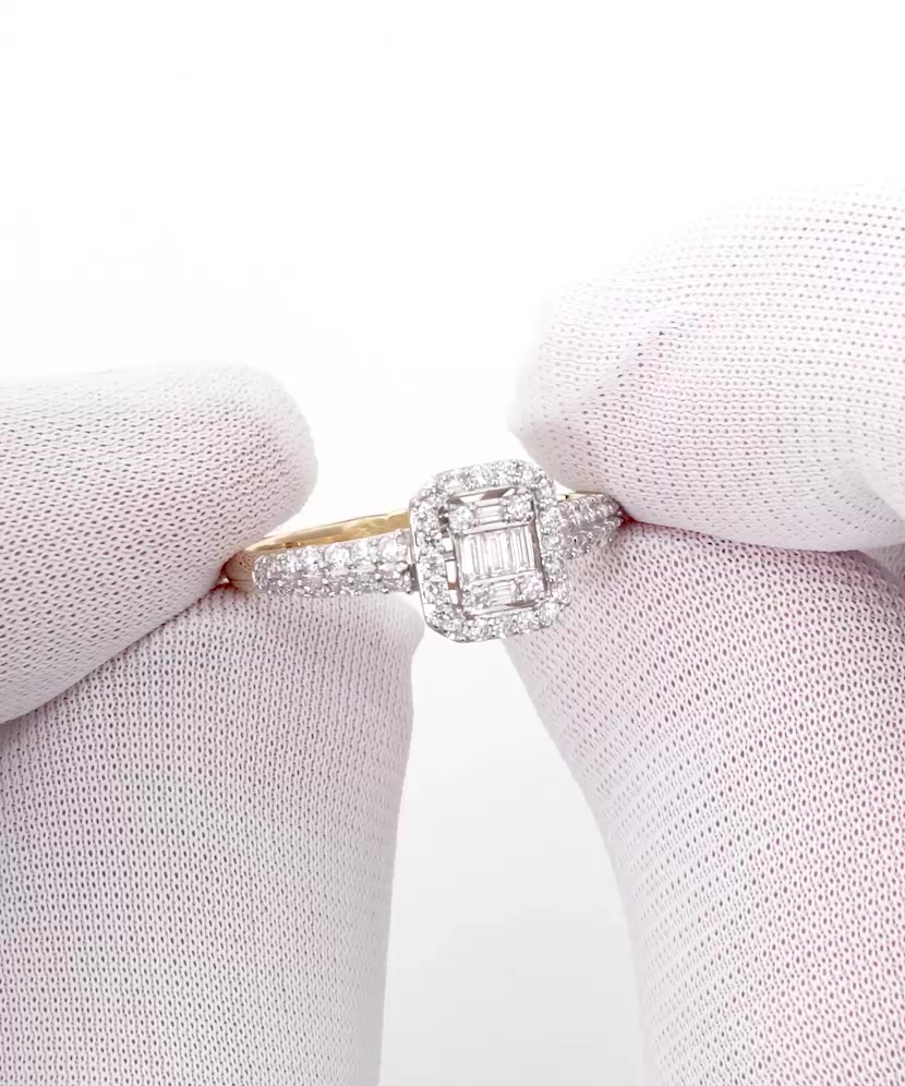 Yellow Gold ring with diamonds