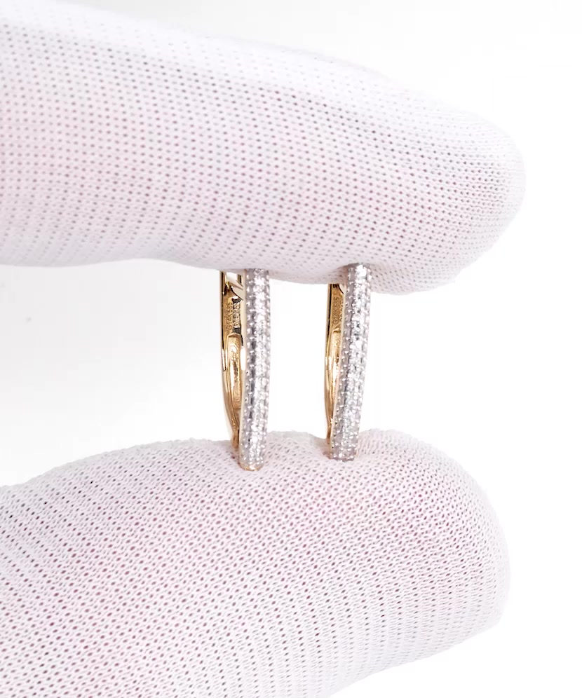 Yellow Gold earrings with diamonds