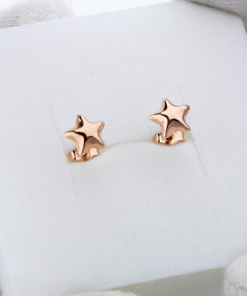 Gold earrings "star"