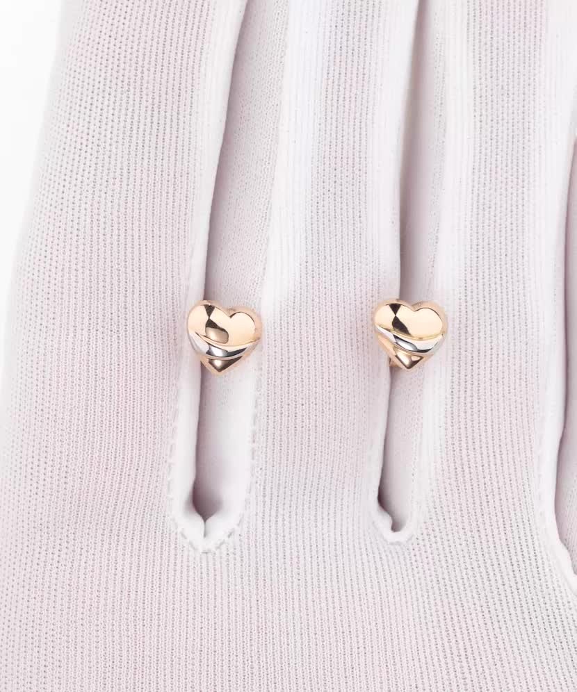 Gold earrings "heart"