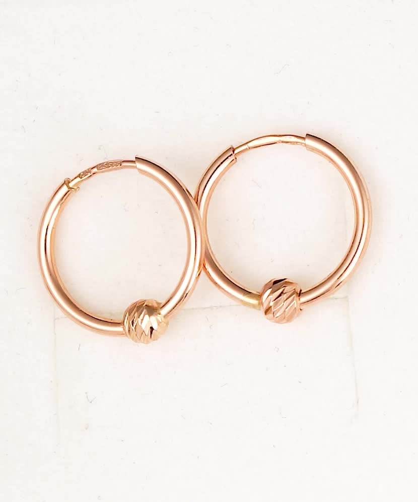 Золотые серьги конго (кольца) 13мм