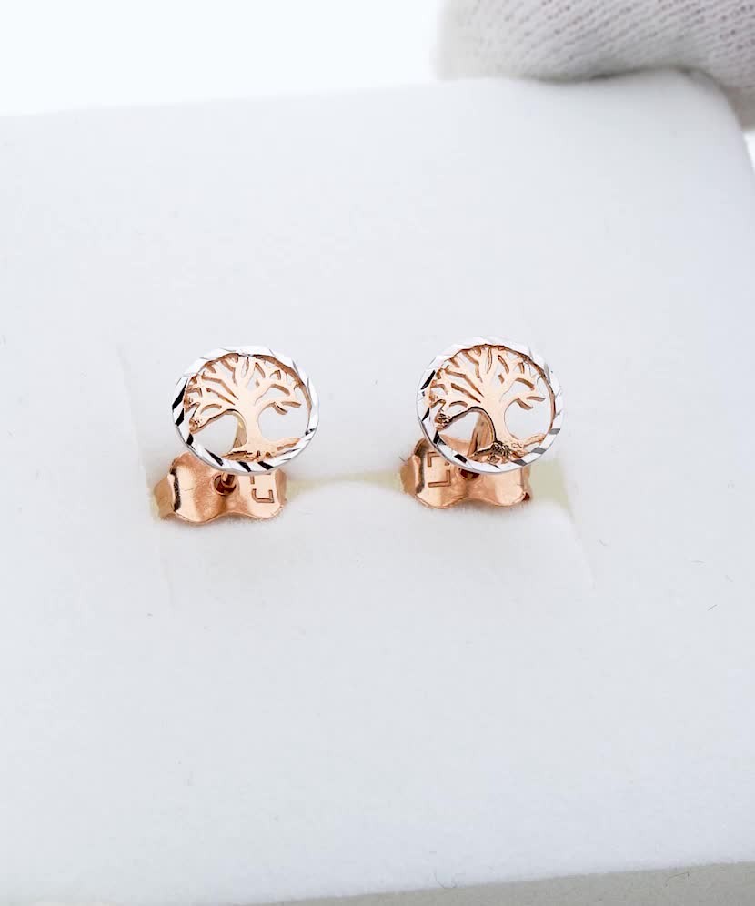 Gold earrings "Tree of life"