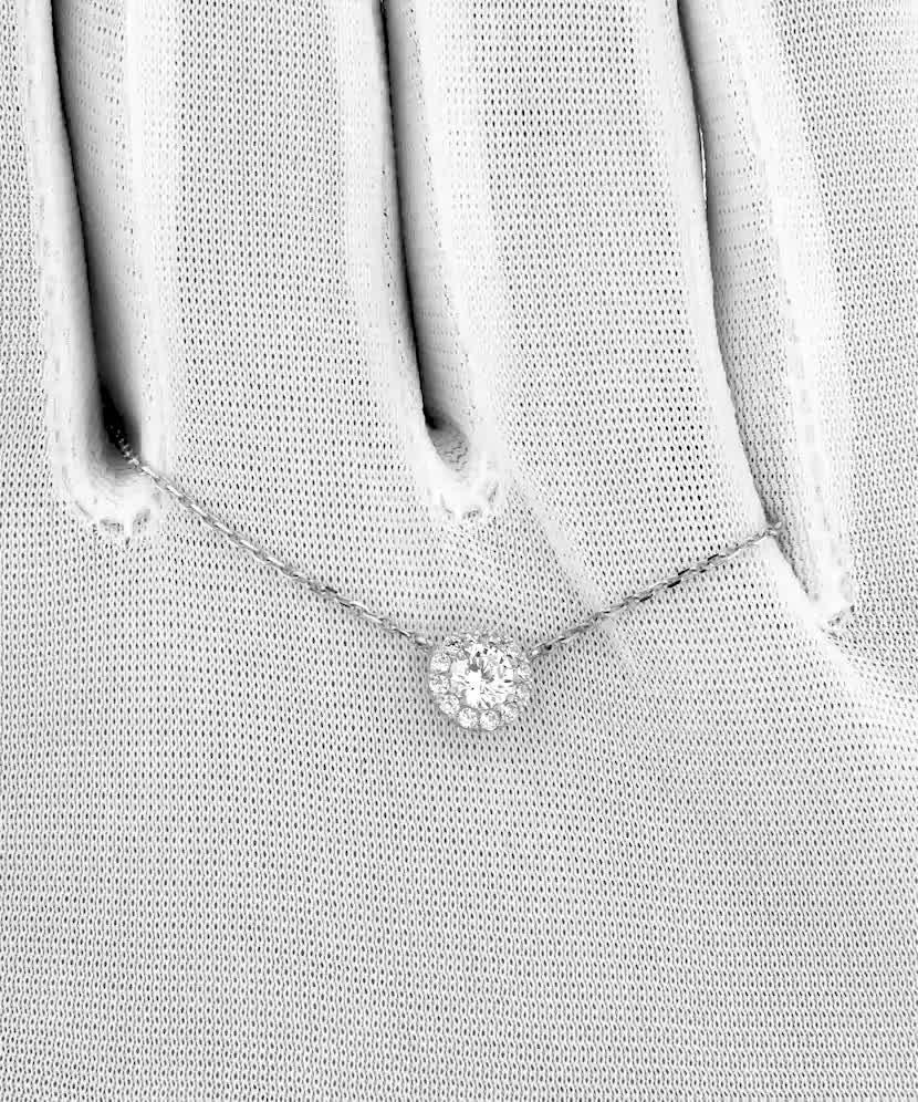 Цепочка из белого золота с подвеской из циркона Цепочка из белого золота с подвеской из циркона