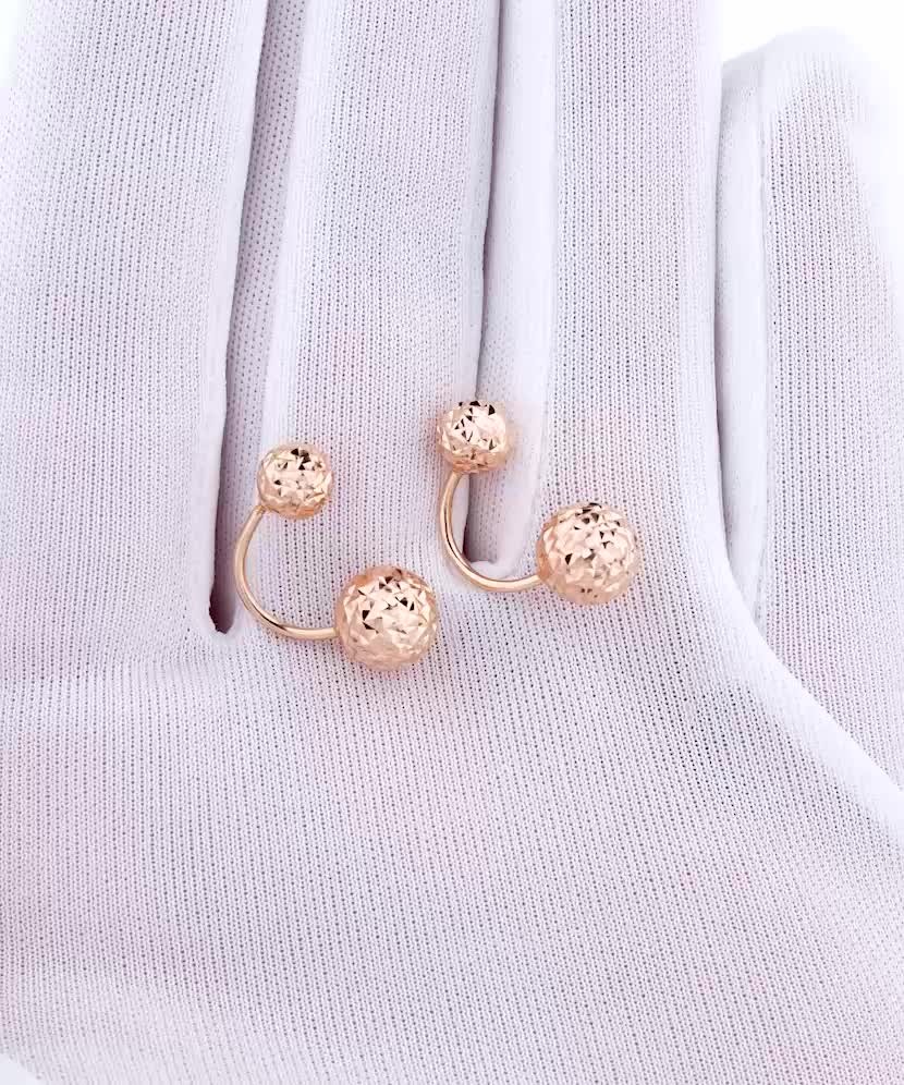 Engraved Gold Earrings