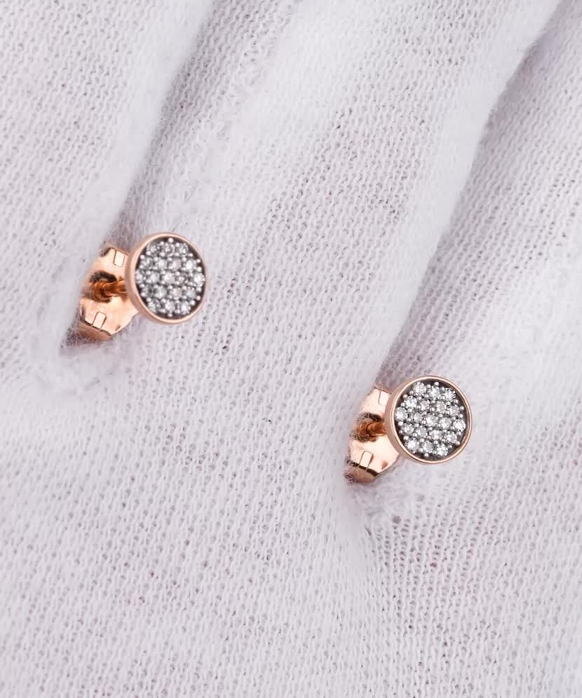 Золотые серьги с бриллиантами